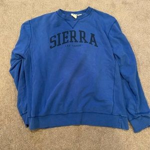 sierra at tahoe sweatshirt, royal blue size L